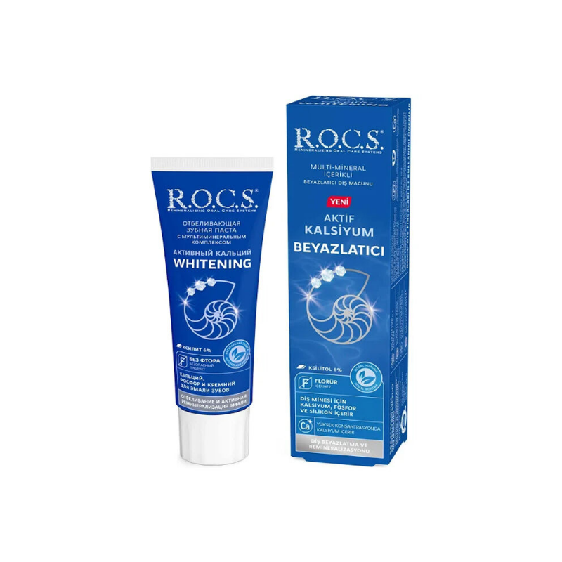 R.O.C.S. Aktif Kalsiyum Beyazlatıcı Diş Macunu 75 ml - Diş Macunu - Rocs