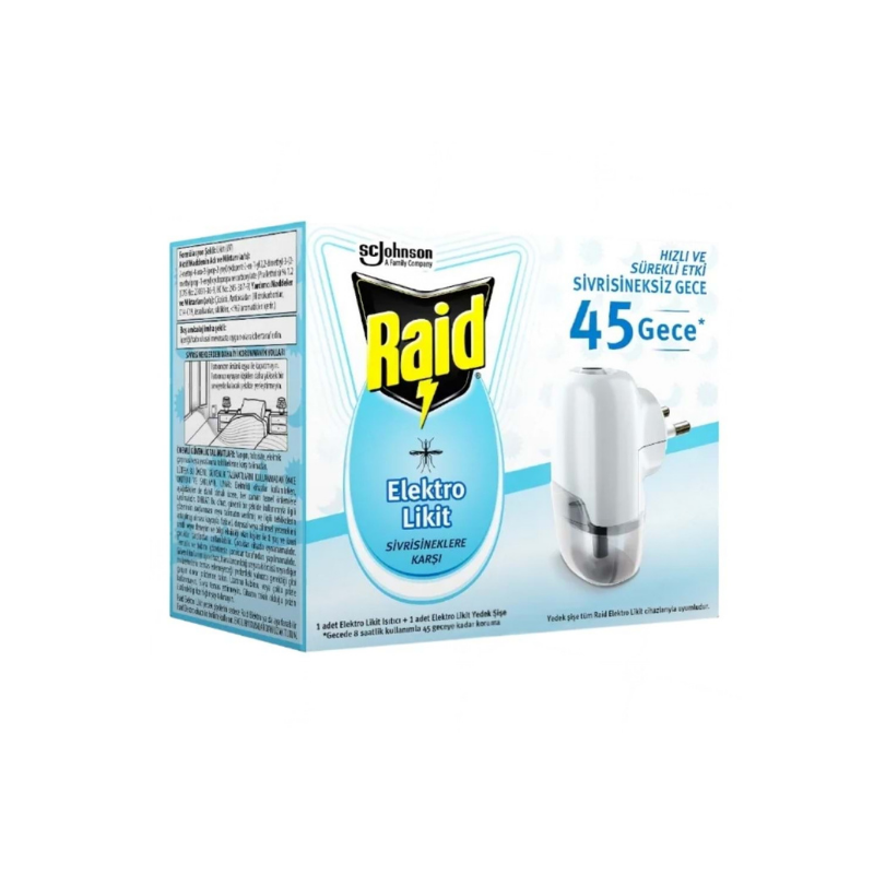 Raid Elektro Likit Sivrisineklere Karşı 45 Gece Isıtıcı + Şişe - Yeni ürünler - Diğer