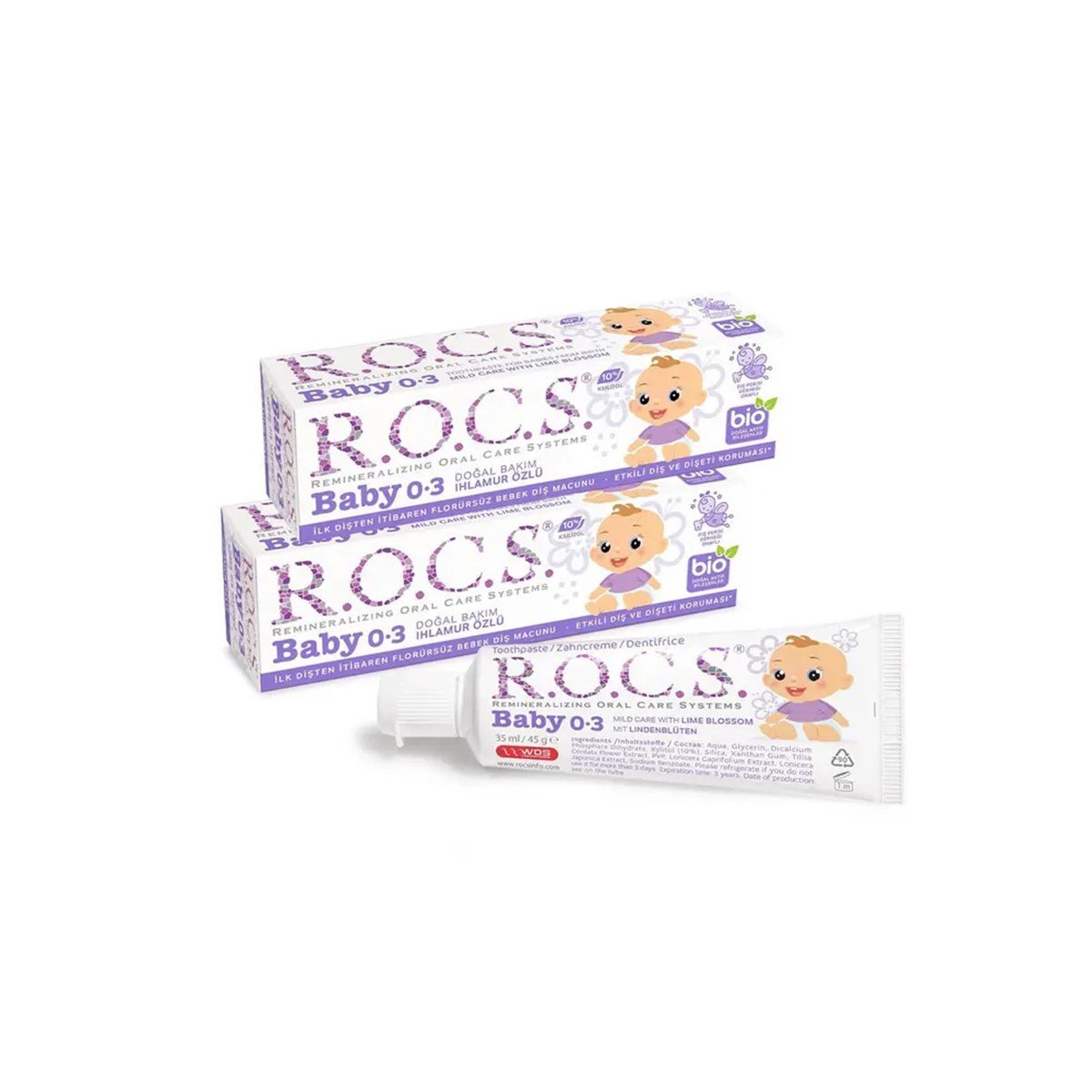 Rocs Baby 0-3 Yaş Ihlamur Özlü Diş Macunu - BEBEK AĞIZ BAKIMI - Rocs