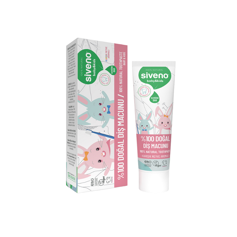 Siveno Baby %100 Doğal Diş Macunu Karışık Meyve Aromalı 50 ml - Yeni ürünler - Diğer