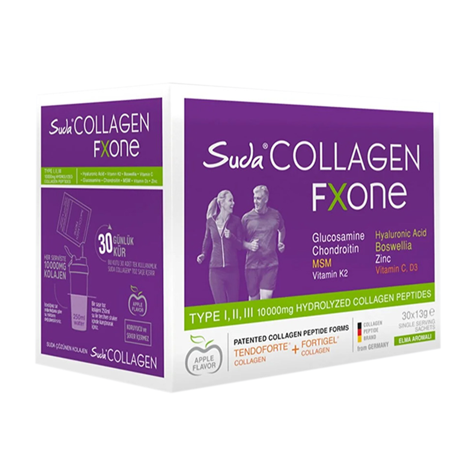 Suda Collagen Fxone Elma Aromalı 30 Sase - Kolajen - Suda Collagen