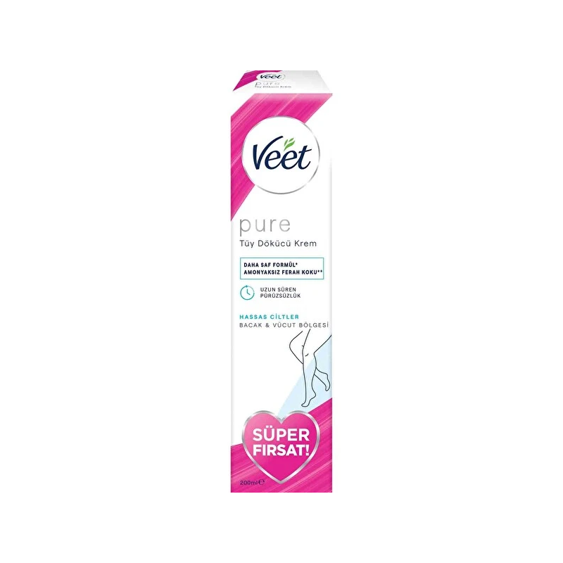 Veet Pure Tüy Dökücü Krem Hassas Cilt 200 ml - Tüy Giderici - Veet