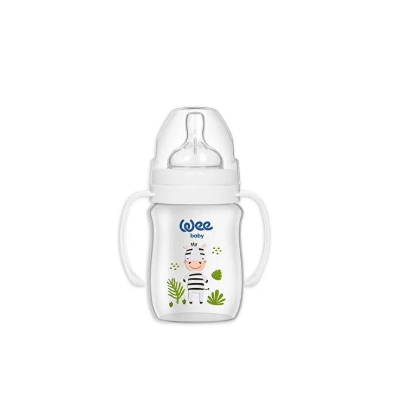 Wee Baby Safari Geniş Ağızlı Kulplu PP Biberon 0-6 Ay 250 ml - Yeni ürünler - Diğer