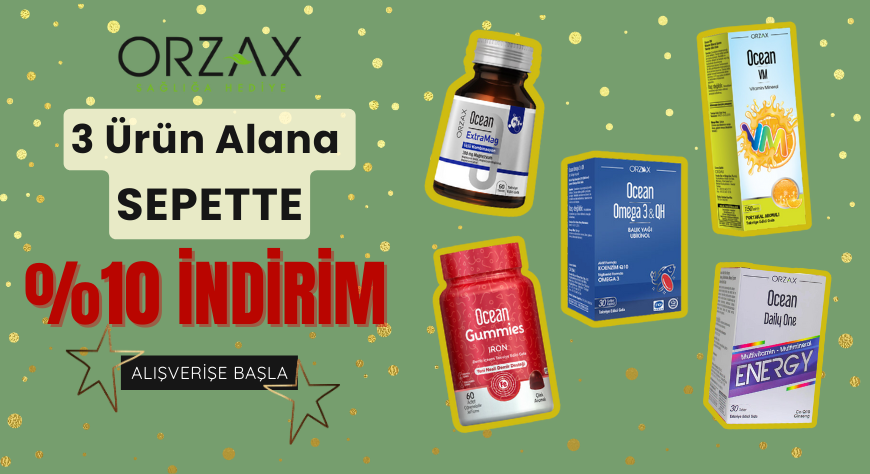 Orzax 3 Ürün Alana Sepette %10 İndirim
