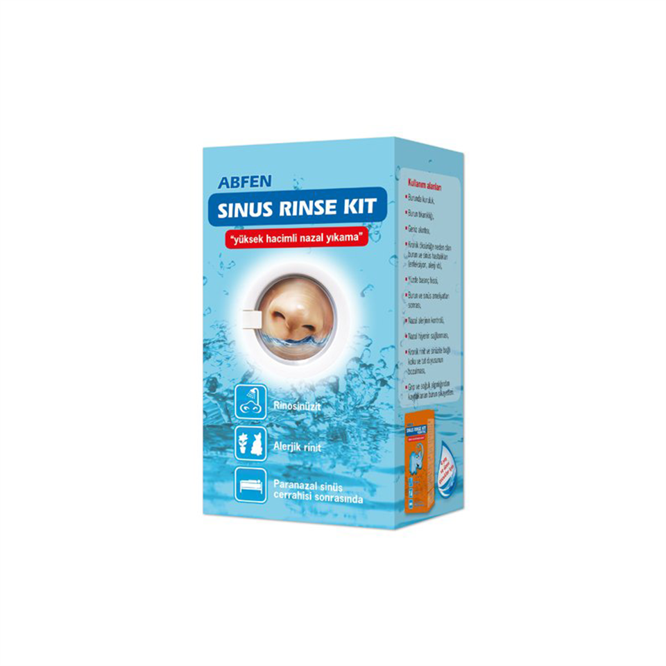 Abfen Sinus Rinse Kit Nazal Yıkama 25 Adet - Burun Sağlığı - Abfen