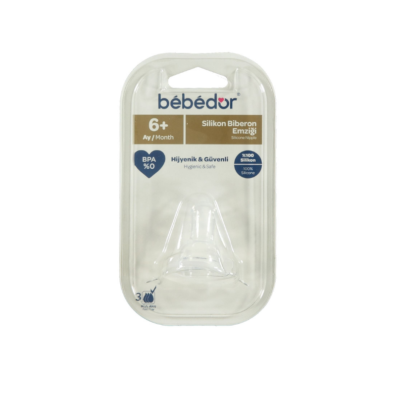 Bebedor Silikon Biberon Emziği Hızlı Akış Kod 303 - Biberon, Emzik ve Yardımcı Ürün - Bebedor