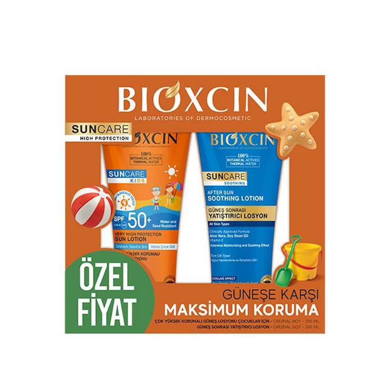 Bioxcin Çocuk Güneş Losyonu 200 ml + Güneş Sonrası Yatıştırıcı Losyon 200 ml - Yeni ürünler - Diğer