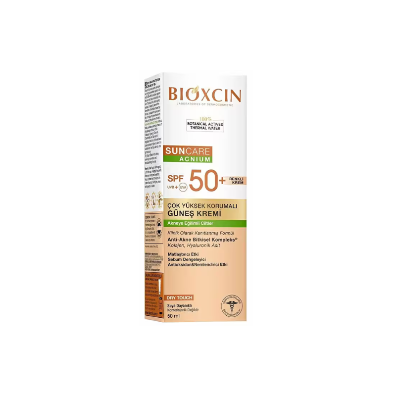 Bioxcin Suncare Akneye Eğilimli Ciltler İçin Spf 50+ Renkli Güneş Kremi 50 ml - Yeni ürünler - Diğer