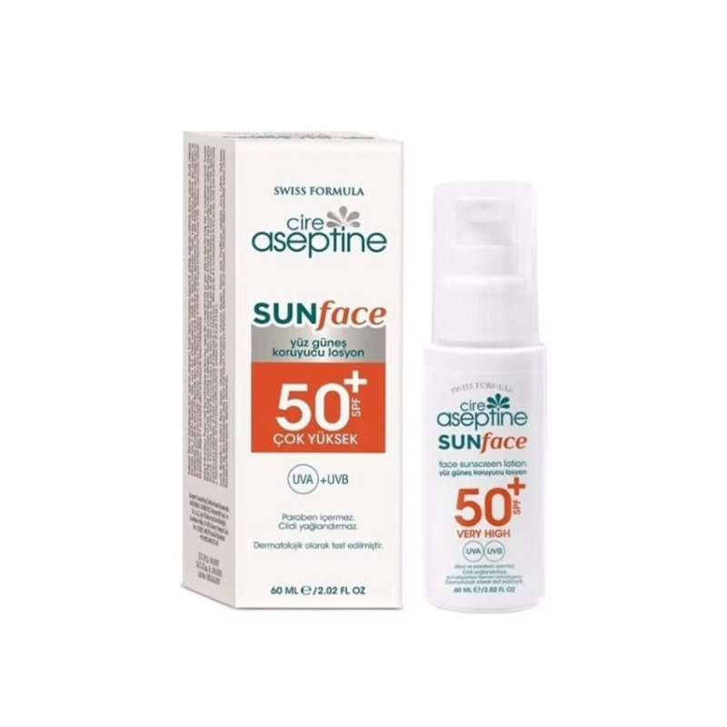 Cire Aseptine Sun Face SPF50+ Yüz Güneş Koruyucu Losyon 60 ml - Yeni ürünler - Diğer