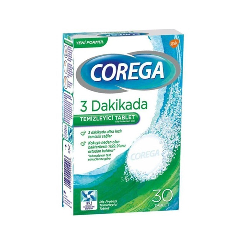 Corega Temizleyici 30 Tablet - Protez Bakım - Corega