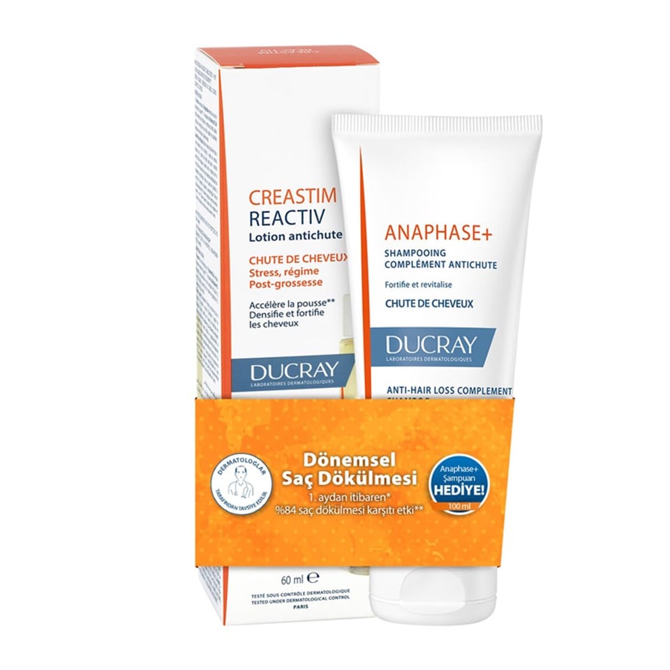 Ducray Creastim Reactive ve Anaphase+ Şampuan 2 li Seti - Tamamlayıcı Ürünler - Ducray