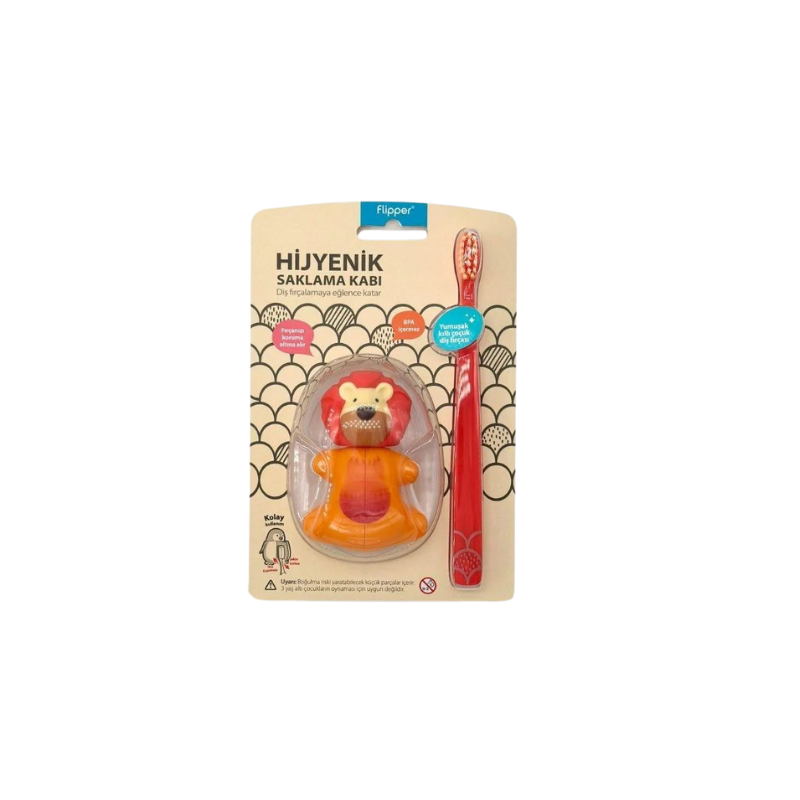 Flipper Animals Hijyenik Saklama Kabı ve Çocuk Diş Fırçası - Yeni ürünler - Diğer