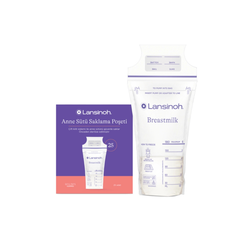 Lansinoh Anne Sütü Saklama Poşeti 25 Adet - Anne Emzirme Ürünleri - Lansinoh