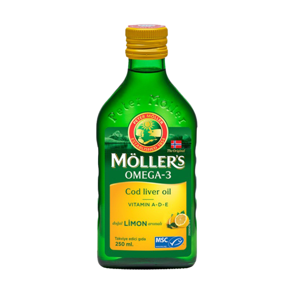 Möllers Omega-3 Cod Liver Oil Limon Aromalı 250 ml - Yeni ürünler - Diğer