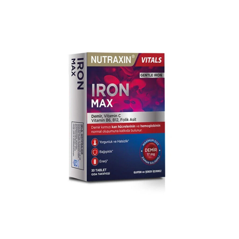 Nutraxin Iron Max 17 mg 30 Tablet - Yeni ürünler - Diğer