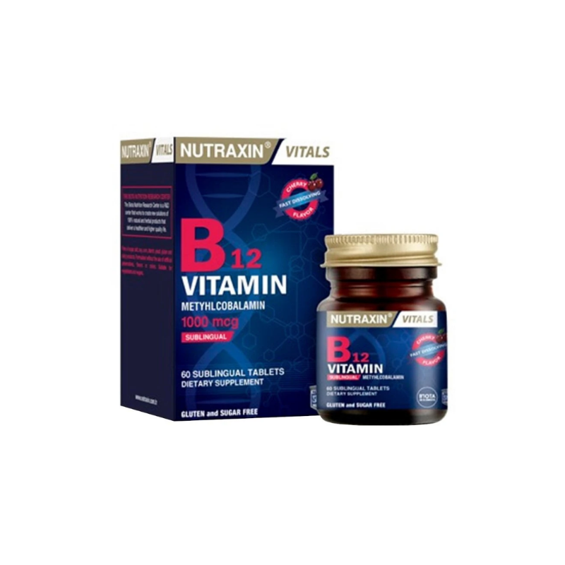 Nutraxin Methylcobalamin B12 1000 mcg 60 Adet Dil altı Tablet - Yeni ürünler - Diğer