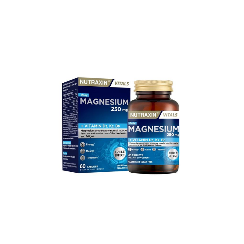 Nutraxin Vitals Daily Magnezyum 250mg 60 Tablet - Yeni ürünler - Diğer
