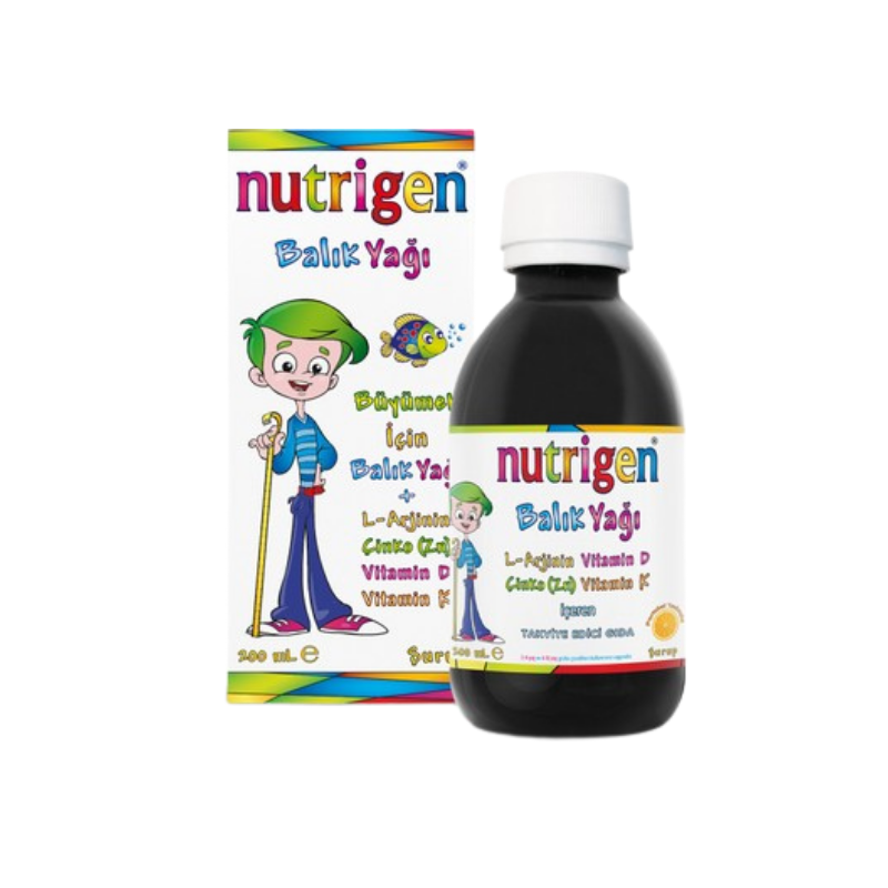 Nutrigen Balık Yağı + L-Arjinin 200 ml Şurup - Omega 3-Balık Yağı - Nutrigen