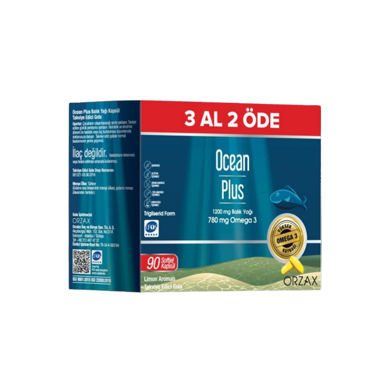 Ocean Plus 1200 mg Balık Yağı 90 Kapsül 3 al 2 öde - Yeni ürünler - Diğer