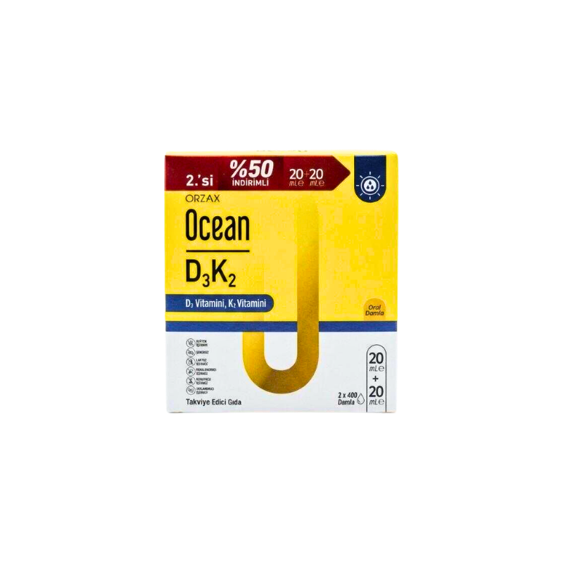 Ocean Vitamin D3K2 Damla 20 ml Avantajlı 2'li Paket - Yeni ürünler - Diğer