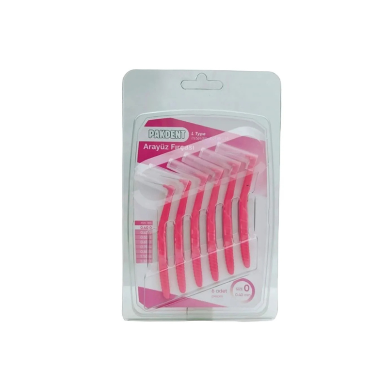 Pakdent Arayüz Fırçası 0,4 mm 6'lı L Tipi Pembe - Yeni ürünler - Diğer