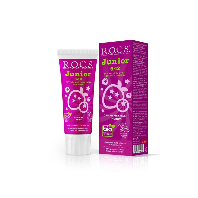 R.O.C.S. Junior Orman Meyveleri Tadında Diş Macunu 6-12 yaş 60 ml - Diş Macunu - Rocs