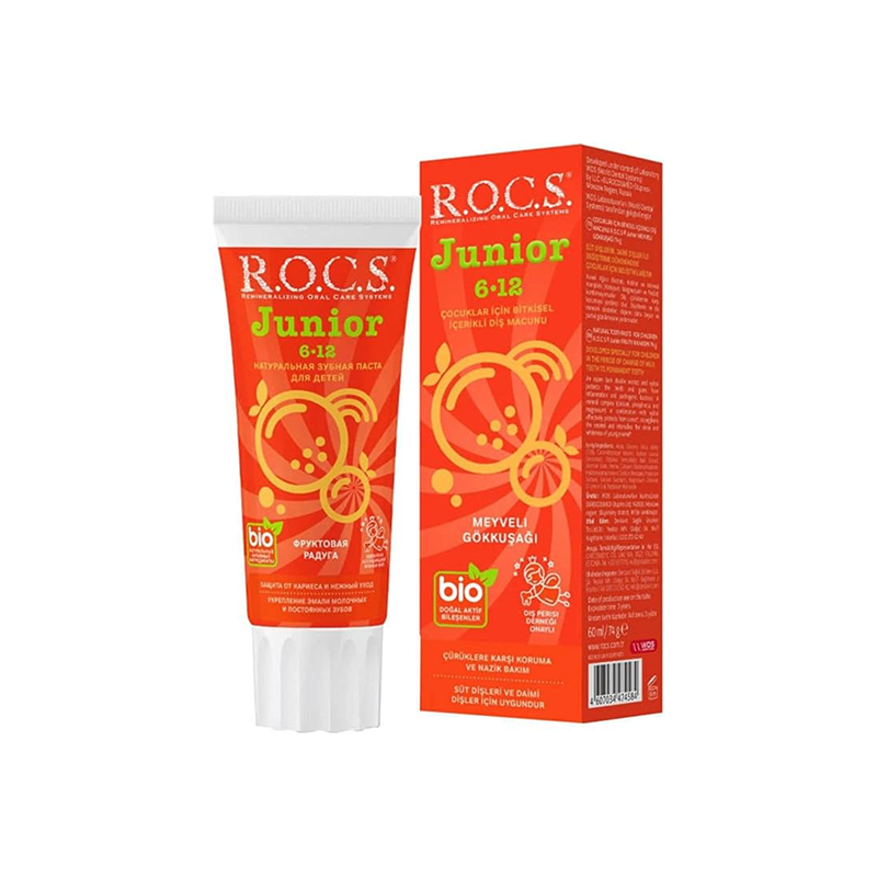 Rocs Junıor 6-12 Yaş Meyveli Gökkuşağı Diş Macunu - Diş Macunu - Rocs