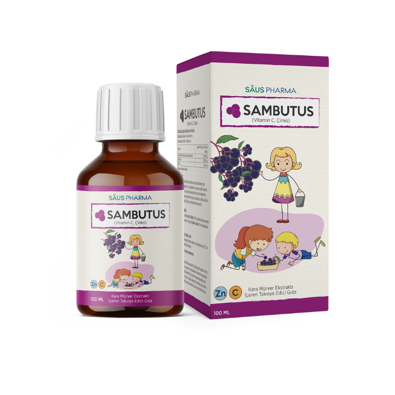 Sambutus Vitamin C+Çinko 100 ml Şurup - Vitamin-Mineral - Salus İlaç