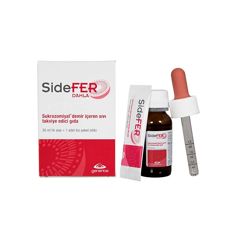 Sidefer Damla 30 Ml Şişe + 1 Stik - Vitamin-Mineral - Sidefer