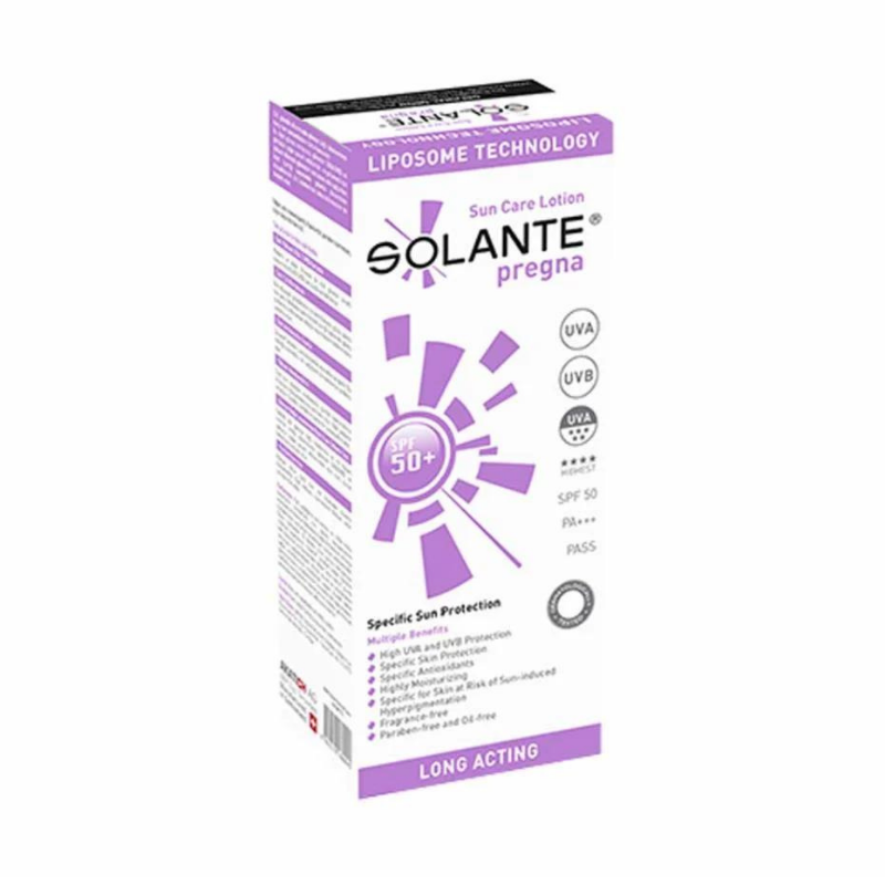Solante Pregna SPF 50+ Güneş Losyonu 150 ml - Yetişkin Güneş Koruyucu - Solante