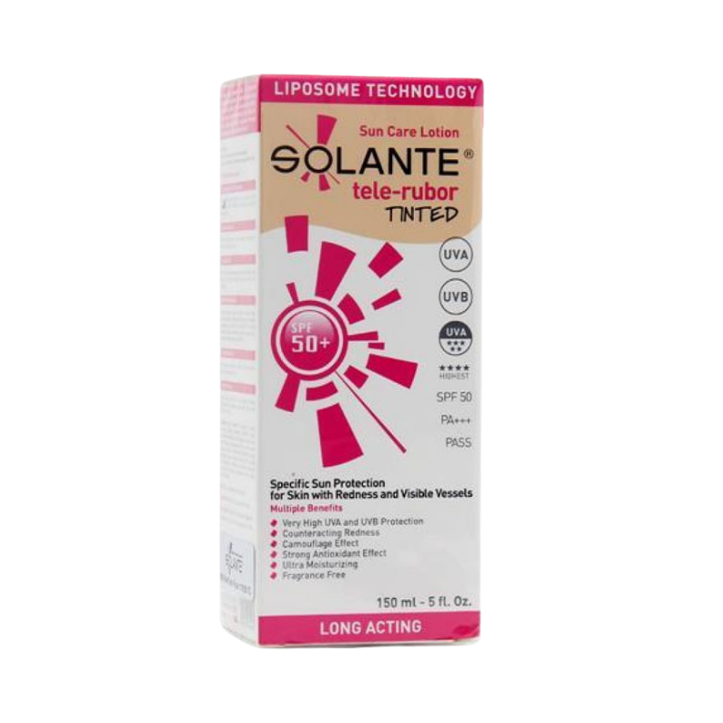 Solante Tele-Rubor Tinted Spf50+ Güneş Koruyucu Losyon 150 ml - Yetişkin Güneş Koruyucu - Solante