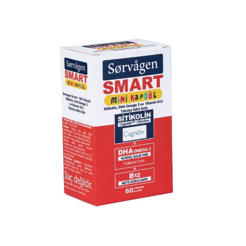 Sorvagen Sitikolin Mini Kapsül Balık Yağı 60 Adet - Yeni ürünler - Diğer