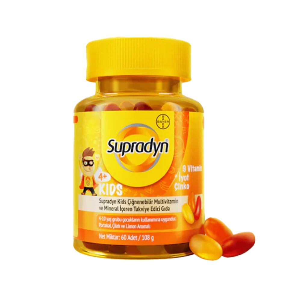 Supradyn Kids 9 Vitamin iyot Çinko 60 Adet - Vitamin-Mineral - Supradyn