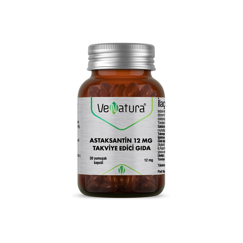 Venatura Astaksantin 12mg 30 Yumuşak Kapsül - Vitamin-Mineral - Venatura