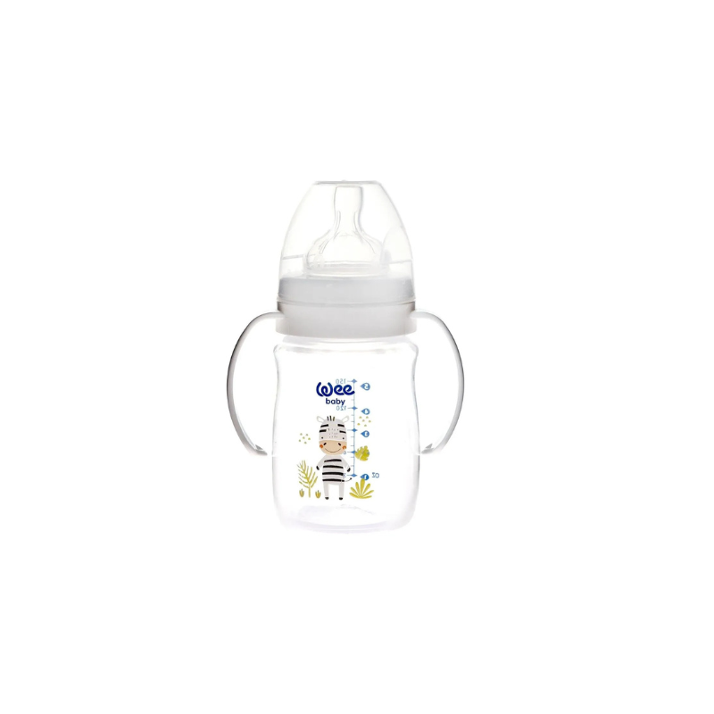 Wee Baby Safari Geniş Ağızlı Kulplu PP Biberon 0-6 Ay 150 ml - Yeni ürünler - Diğer