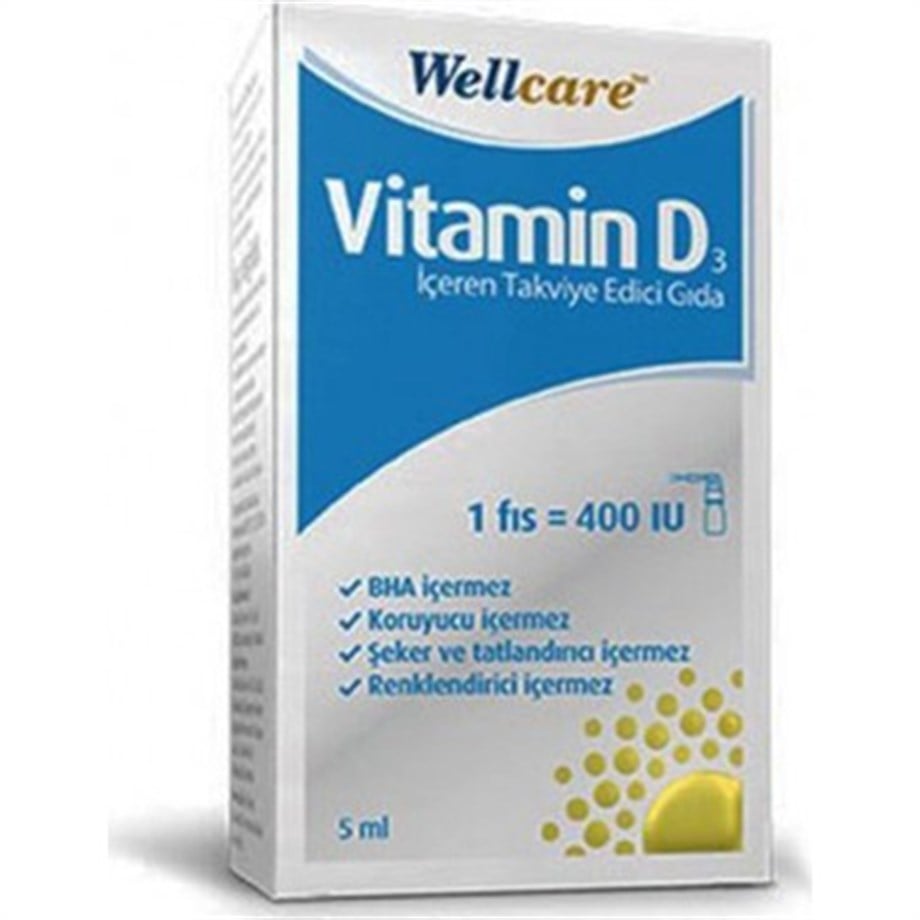 Wellcare Vitamin D3 400 Iu Sprey 5 ml - VİTAMİN/MİNERAL - Wellcare