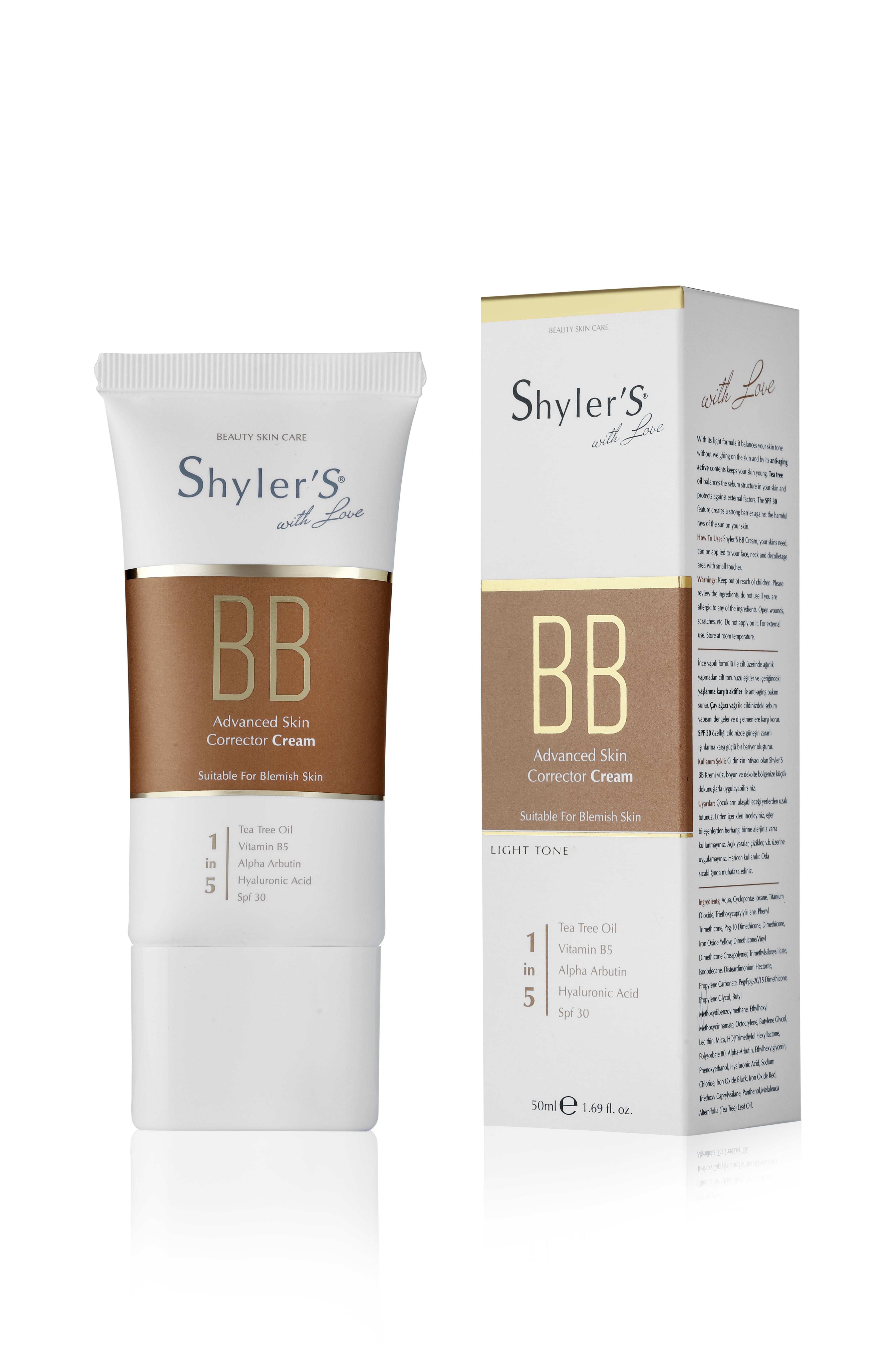Shyler'S BB Krem Leke Ve Akne Önleyici Spf 30 50 ML Light Tone