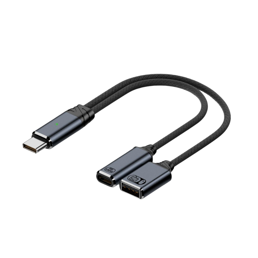 LivX 100W 2 in 1 Type C to USB 2.0 & Type C Hızlı Şarj Çevirici Dönüştürücü OTGCA