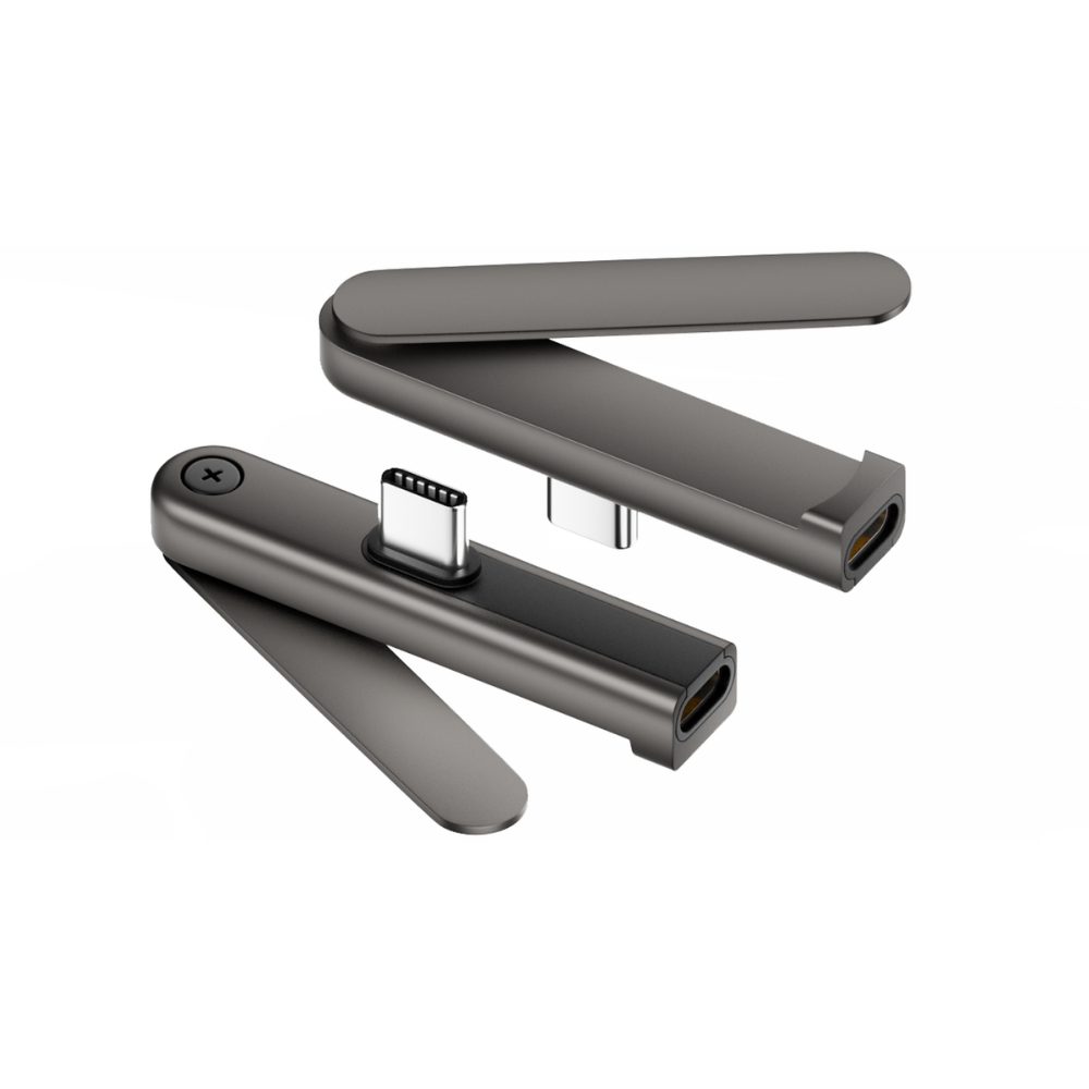LivX 240W USB-C Katlanabilir Telefon Standlı Şarj Adaptörü – 480Mbps Veri Aktarımı, 90 Derece Dirsek Tasarım FPS-01