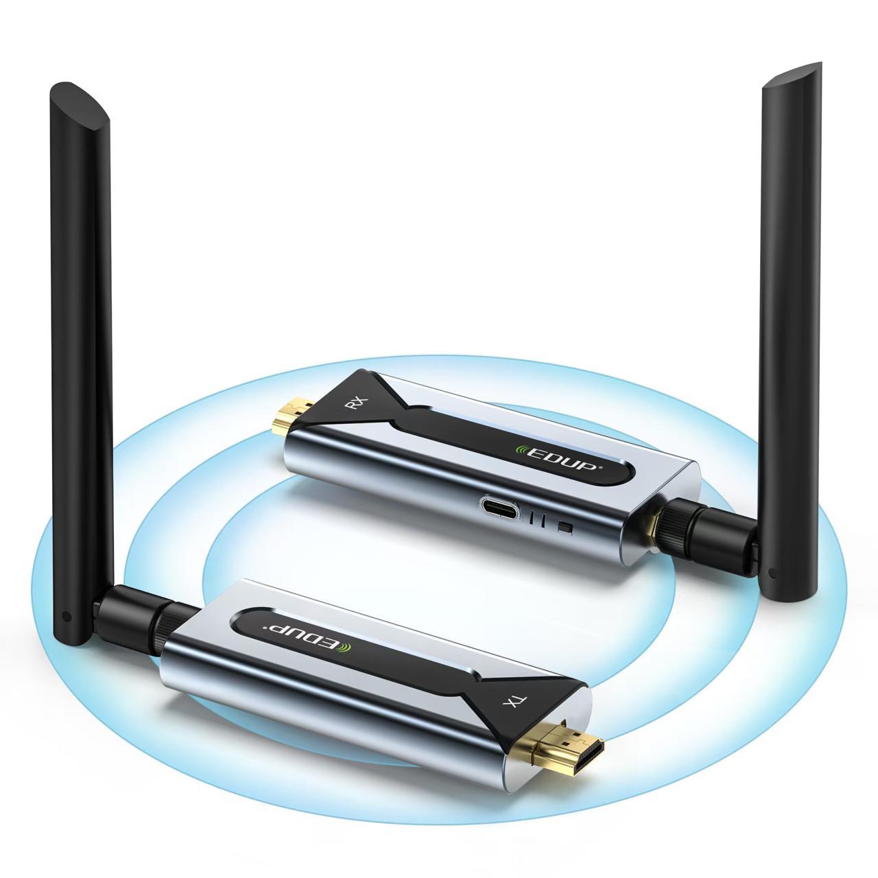 LivX Edup Kablosuz HDMI Sistemi 5.8G 500 Feet Menzil Kesintisiz Akış EH-WD9910