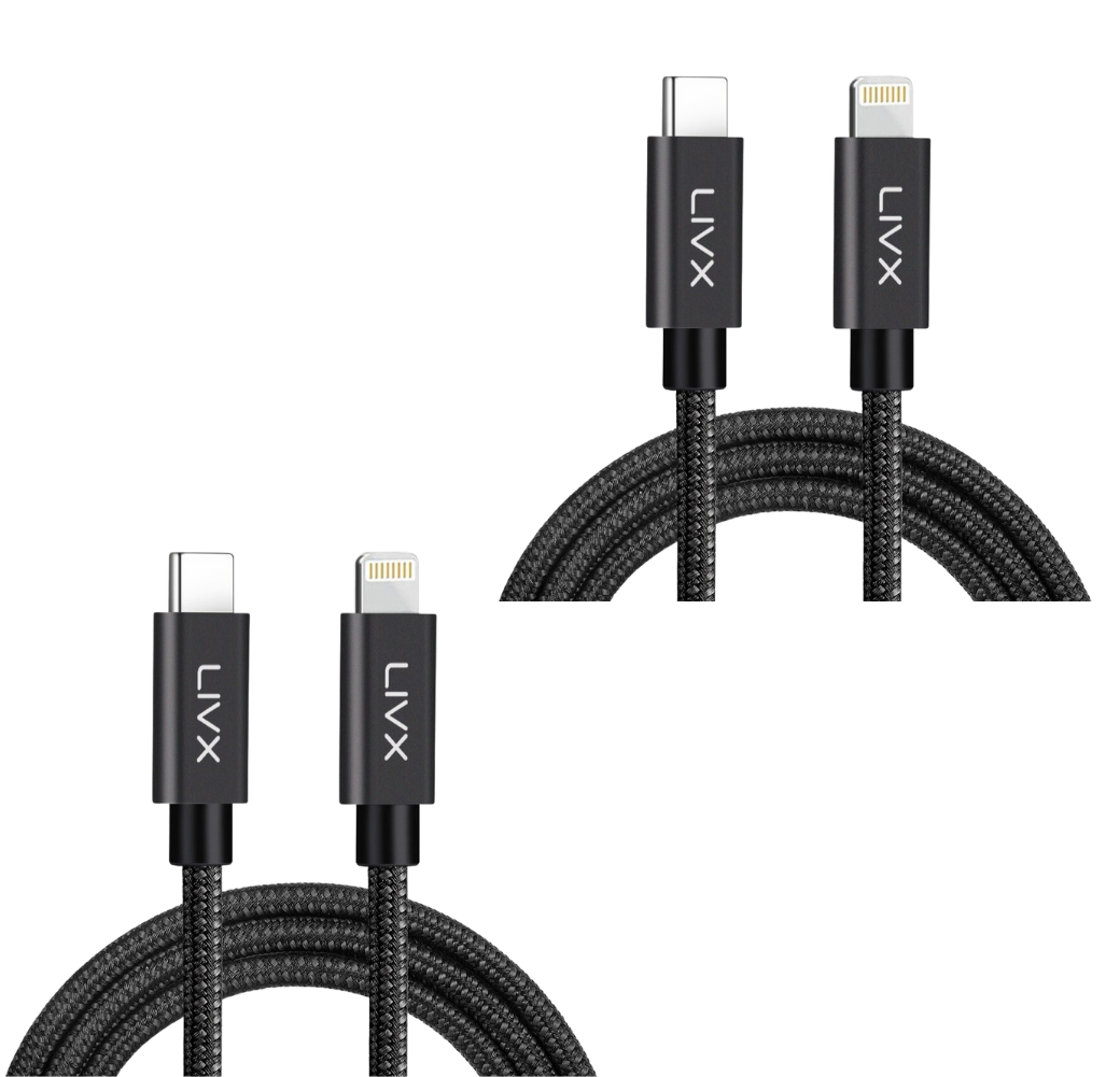 LivX İkili Paket Horizontal 20w Type C To Lightning 1 Metre Iphone Ipad Uyumlu Hızlı Şarj Ve Data Kablosu BLT-00-2
