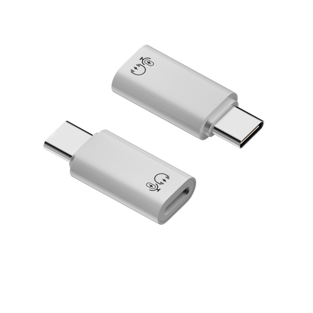 LivX Type C to Lightning Yuva Çevirici Yaka Mikrofonu ve Kulaklıklar ile Uyumlu Hızlı Şarj ve Veri Aktarımı Beyaz OTGYZ 