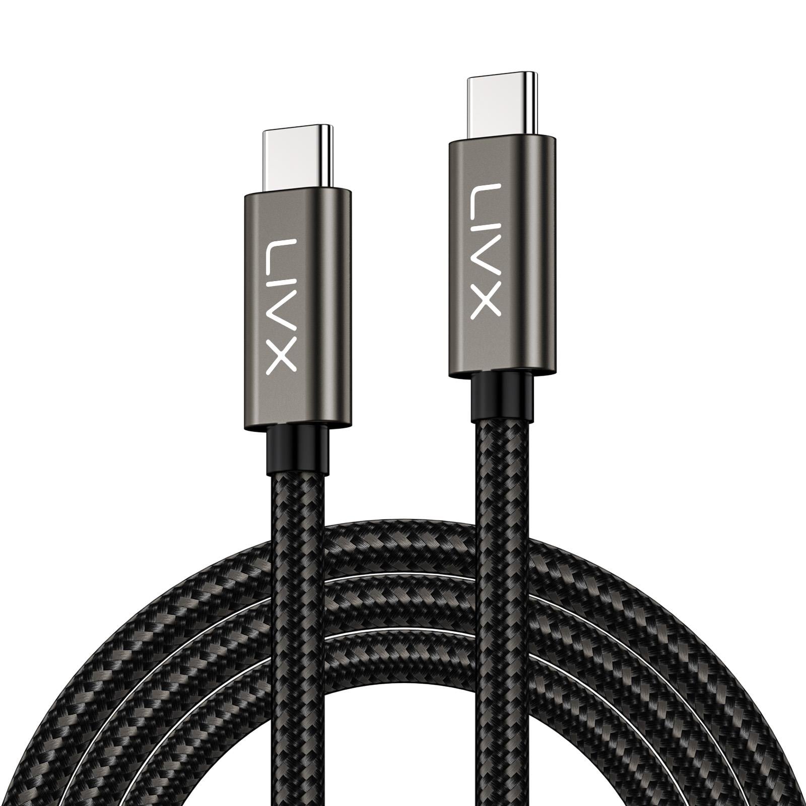 LivX ULTRA 1 METRE USB C to USB C Kablo 240W PD 3.1 Hızlı Şarj, 20Gbps Veri Transferi, 4K@60Hz Görüntü Aktarımı, USB 3.2 Gen2 Type-C Kablo ULT-01