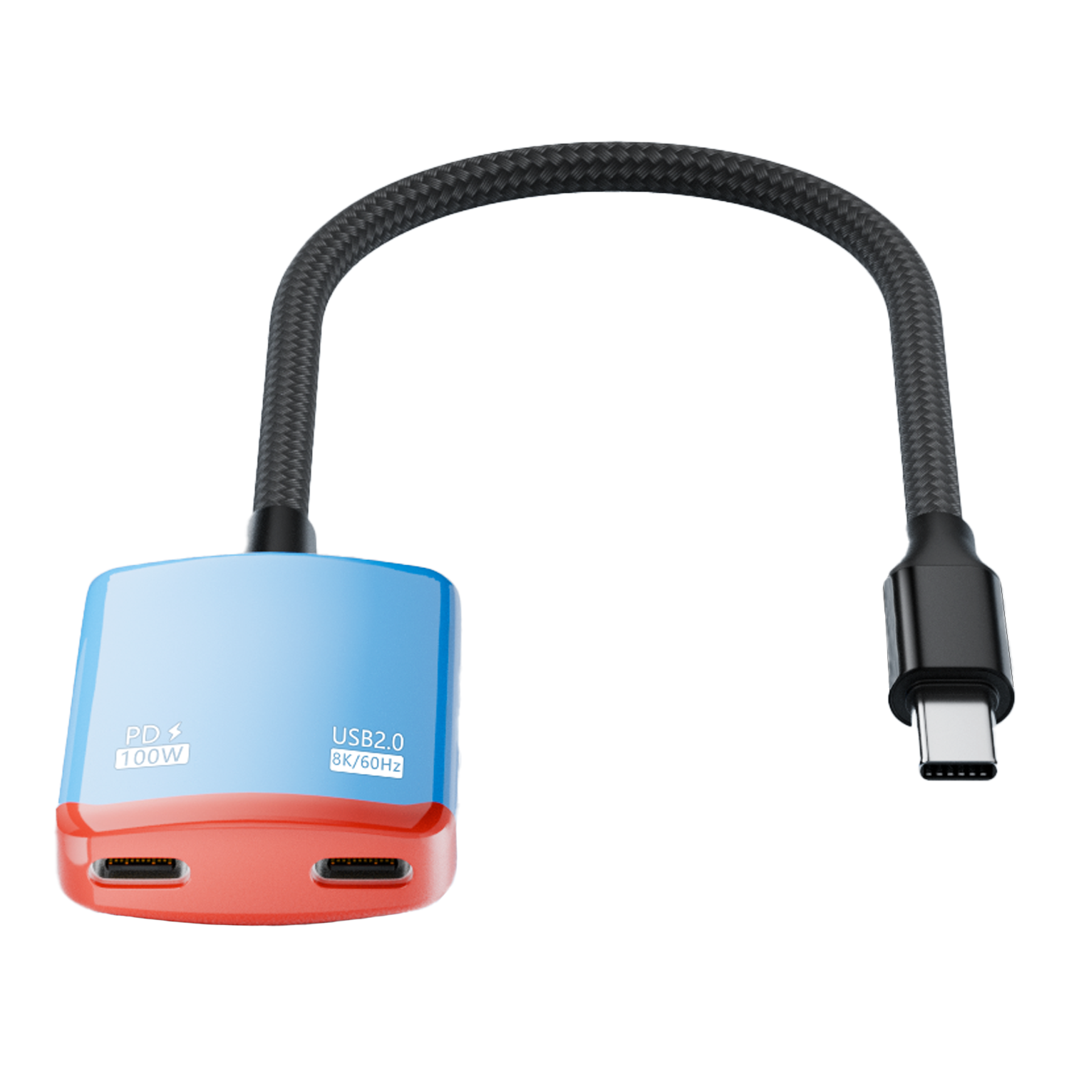 LivX USB-C Çoklayıcı Adaptör 2 Port USB-C Hub, 100W PD Hızlı Şarj, 8K@60Hz Görüntü Aktarımı, USB 2.0 Data Transfer, Type-C Splitter DKS-01