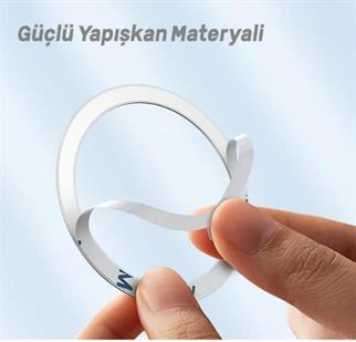 LivX Power Metal Magsafe Halka Yüzük Ring Iphone 8ve Üstü Model Uyumlu Gümüş 4lü Paket