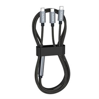 LivX 100W Çift Uçlu Type-C PD Şarj ve Veri Kablosu – E-Mark Chip, 1,5 Metre, Çift Cihaz Şarj Desteği