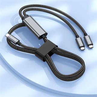 LivX 100W Çift Uçlu Type-C PD Şarj ve Veri Kablosu – E-Mark Chip, 1,5 Metre, Çift Cihaz Şarj Desteği