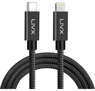 LivX Horizontal 20w Type C To Lightning 3 Metre Iphone Ipad Uyumlu Hızlı Şarj Ve Data Kablosu IPBLT-03