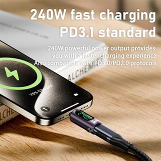 LivX 240W Type-C to Type-C 80Gbps 8K@60Hz Ve Hızlı Şarj Mini OTGZA