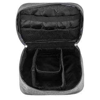 Livx Fermuarlı Su Geçirmez Elektronik Aksesuar Çantası Boyun Askılı Gri EL-ÇA